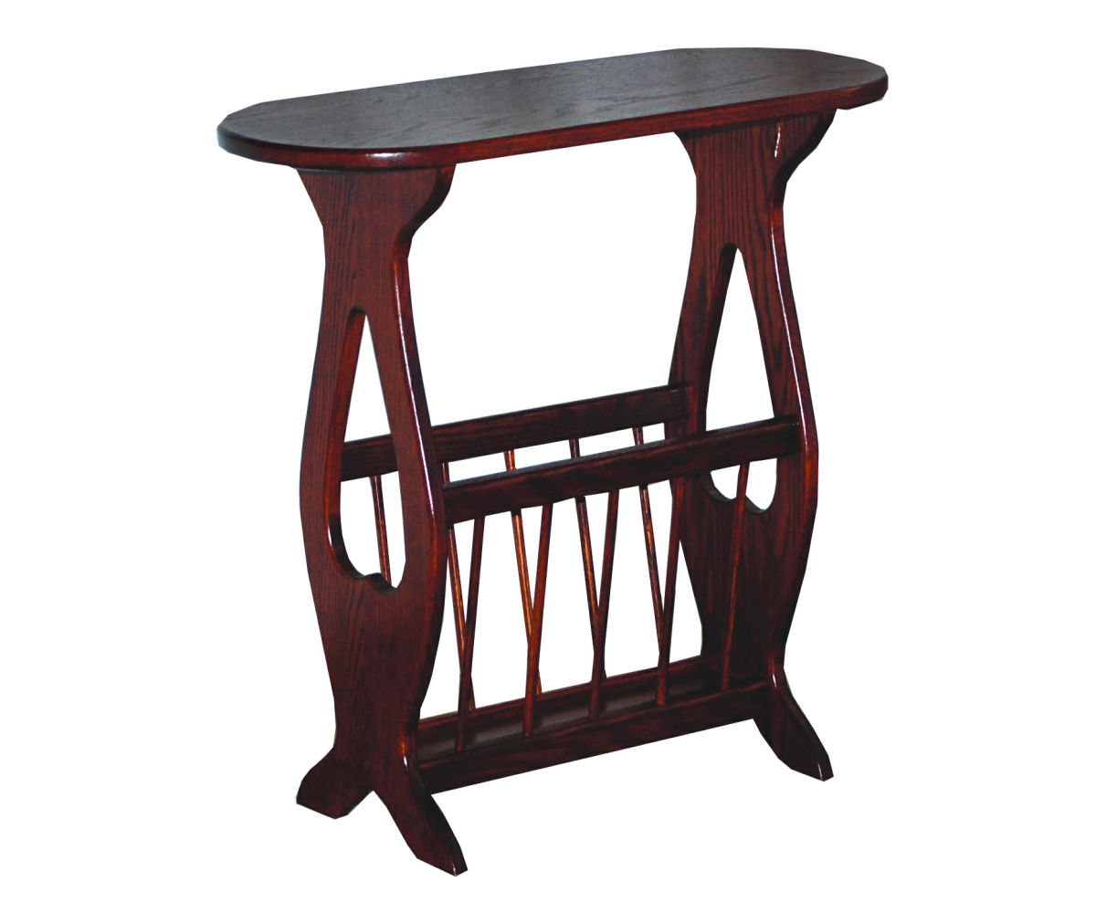 Oval Top Magazine Table Amish Oak In Texas