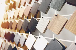 Wood samples for buying Amish furniture online