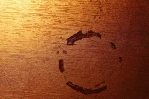 Removing marks from furniture on a solid wood dining table